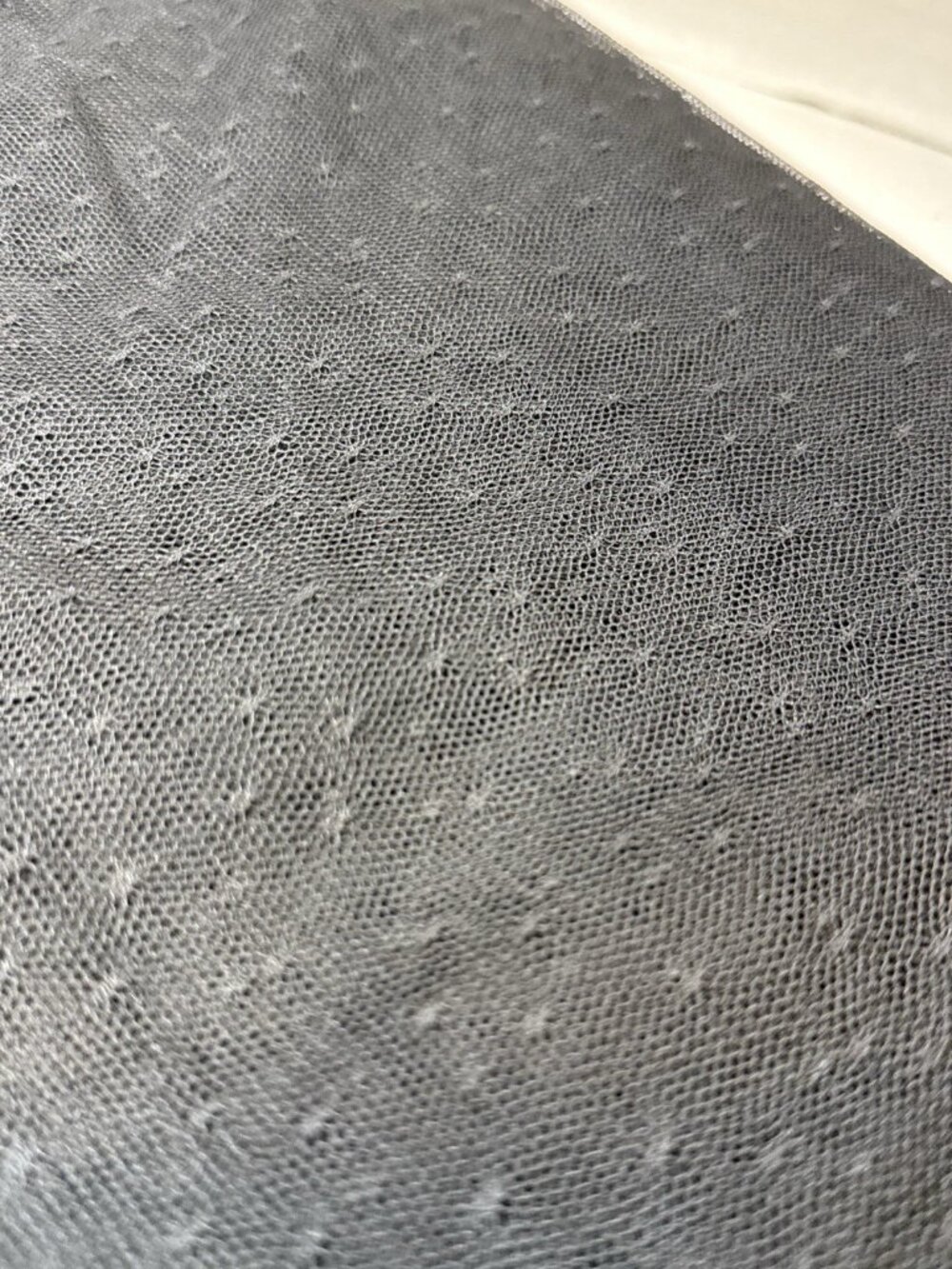 Black Sheer Tulle Mesh Fabric 5 Yards x 48” Wide Dotted for Crafts